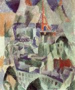 Delaunay, Robert The Window towards to City oil painting artist